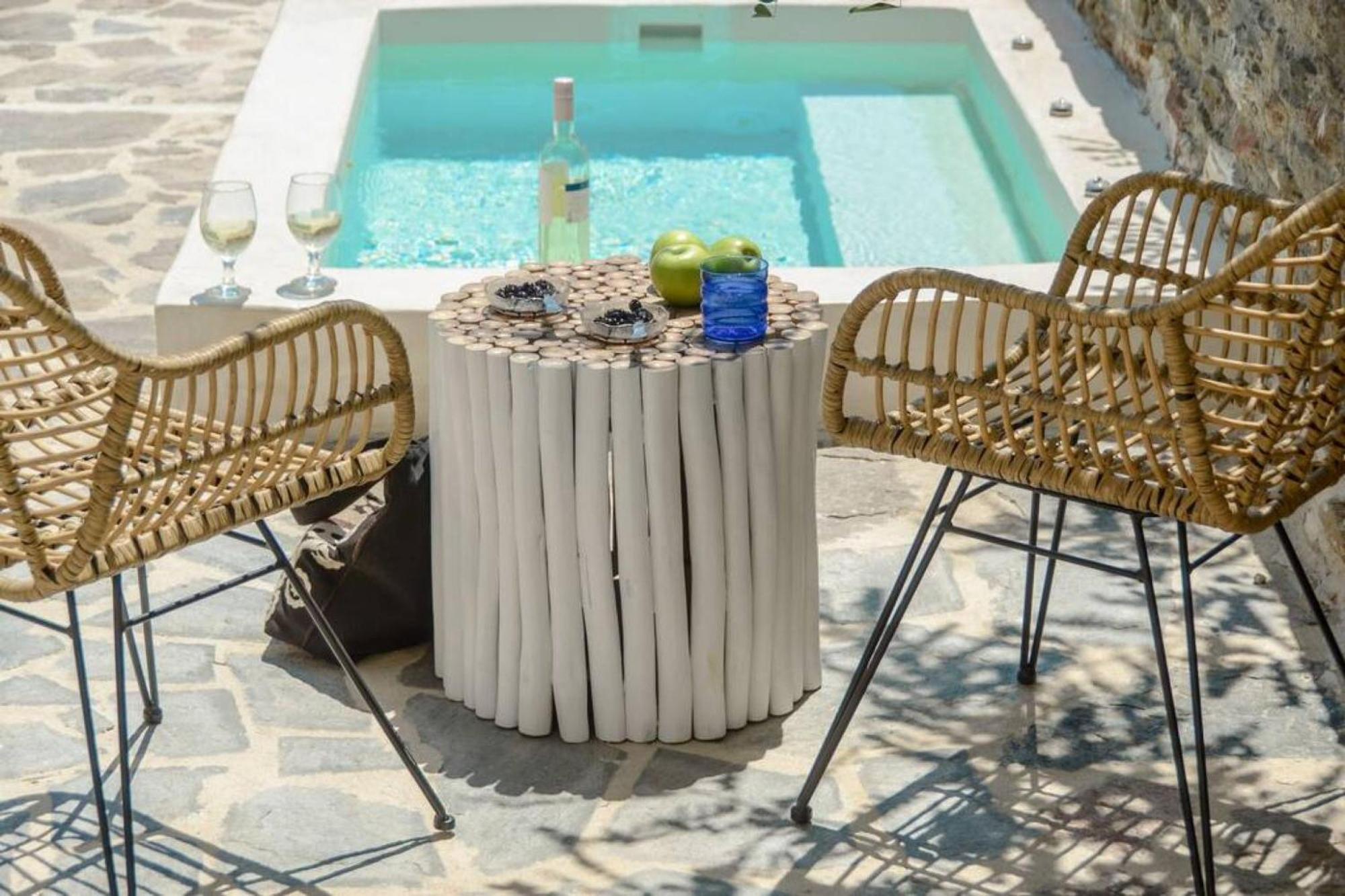 Villa Anthemion Naxos With Outdoor Jacuzzi Ano Sangrion Eksteriør billede