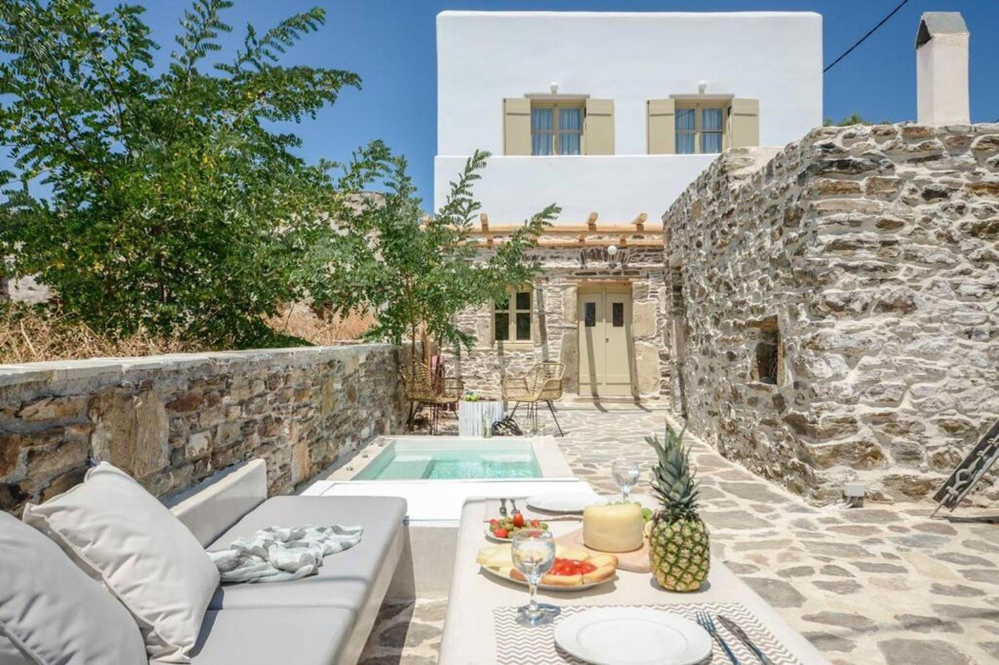 Villa Anthemion Naxos With Outdoor Jacuzzi Ano Sangrion Eksteriør billede